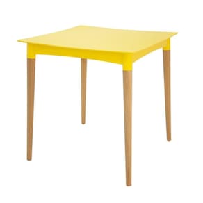 Mesa Tramontina Diana Polipropileno Amarelo Com Pernas De Ma