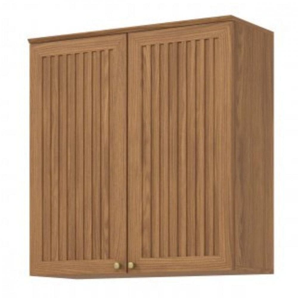 Armário Aéreo 2 Portas Ripadas 80cm Requinte Henn Nature