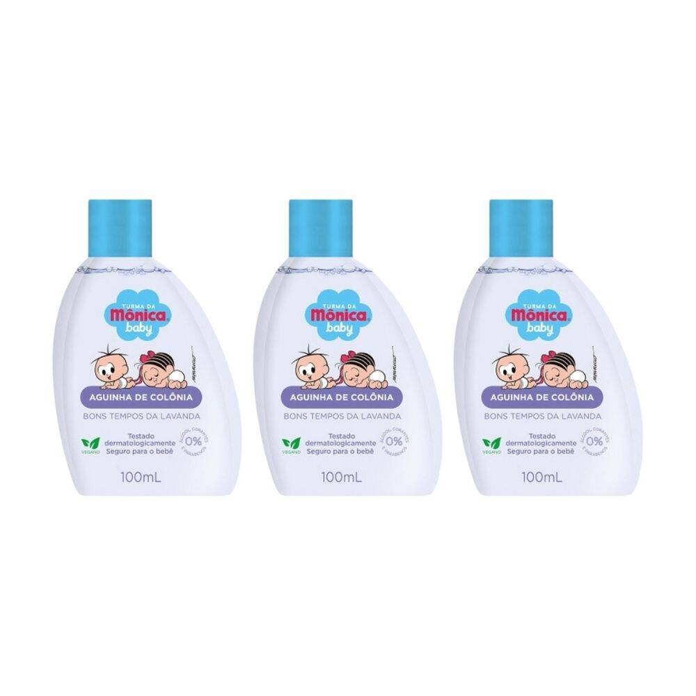 Colonia Turma da Monica Baby 100ml Lavanda Aguinha-Kit C/3un