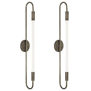 Kit 2 Arandelas Plafon Parede Teto Sabre Tubular Bronze T8