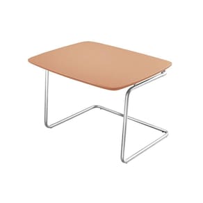 Mesa De Centro Kairos Base Cromada 54x43cm Larflex Cor:coral