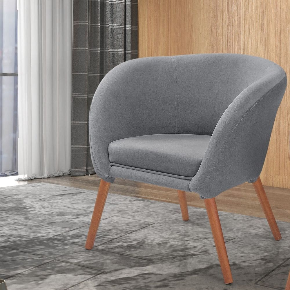 Poltrona para Sala de Estar Afrodite Cinza
