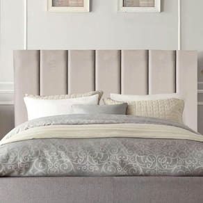 Cabeceira Estofada De Cama Casal 140 Cm Sophia Carla Linho bege