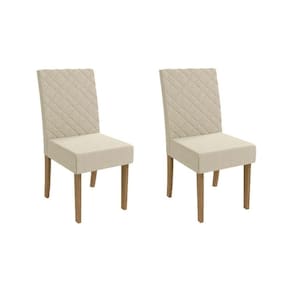 Cadeira Sala De Jantar 2cad133fr Kit 2 Un Freijó - Assento/encosto Linho Bege A019 - Kappesberg