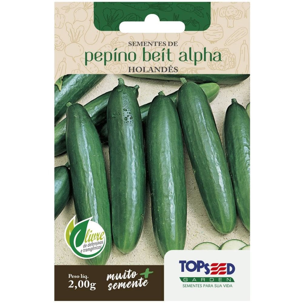 Sementes de Pepino Beit Alpha (Holandês) TOPSEED