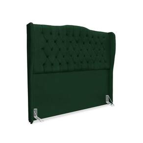 Cabeceira De Cama Box King 195 Cm Dubai Premium - Veludo Verde