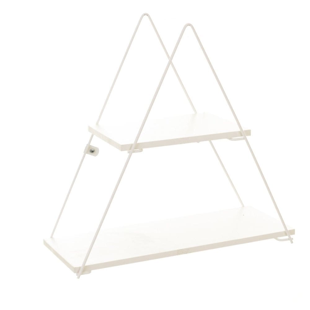 Prateleira Decorativa Geometrica Triangular Branco