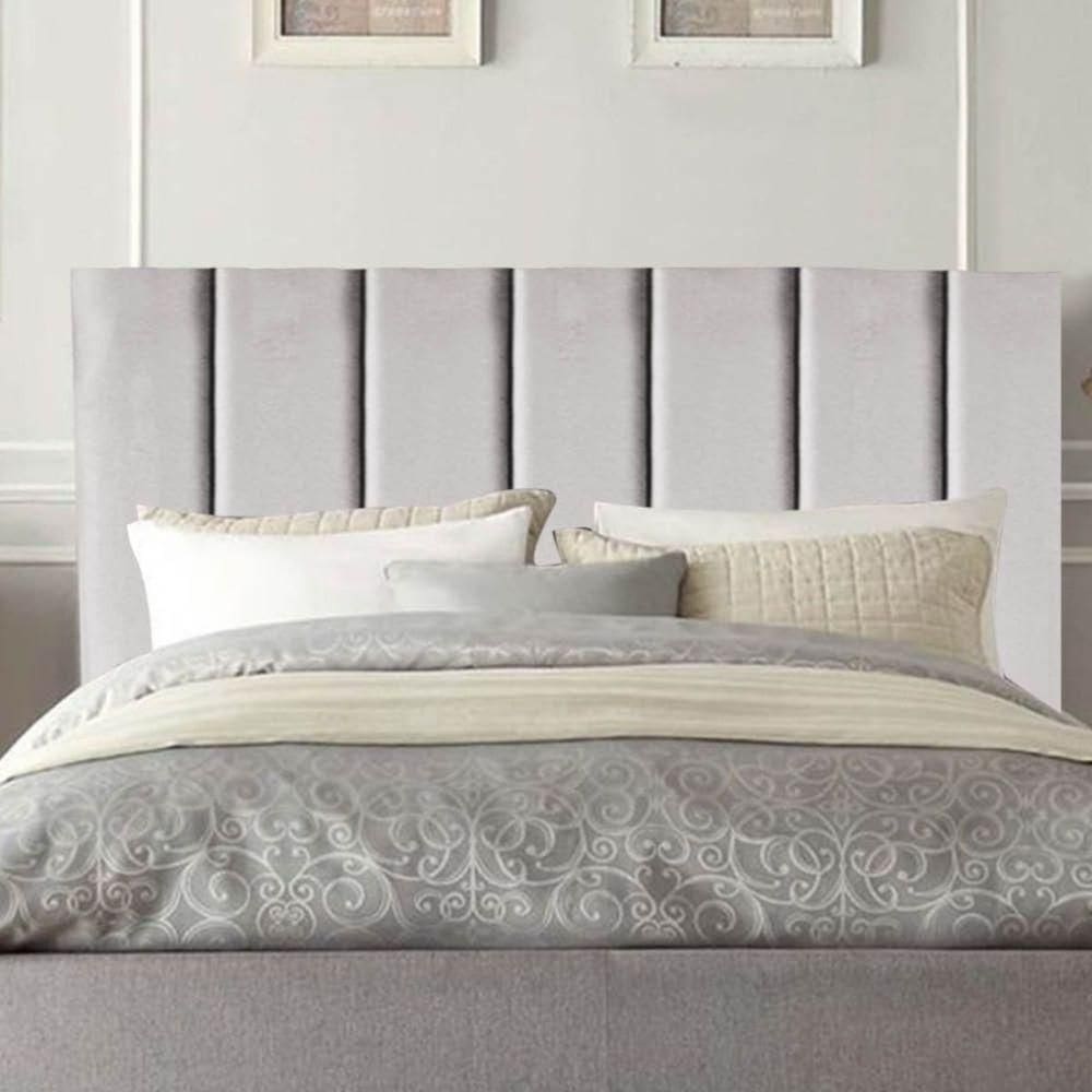 Cabeceira Cama Casal Queen Size 160 Cm Sophia Carla Veludo cinzaclaro