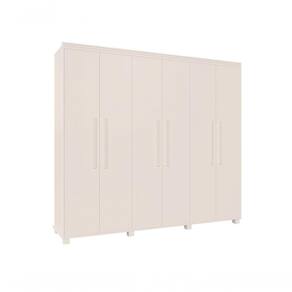 Guarda Roupa 6 Portas 4 Gavetas Madri Branco Camas Fênix branco
