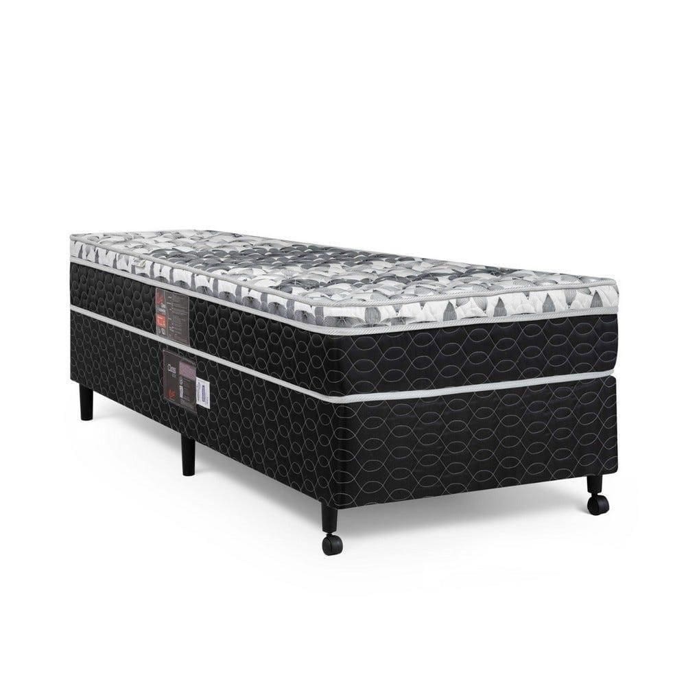 Cama Box + Colchão Castor Solteiro Class One Face Tecnopedic 120x203x52cm
