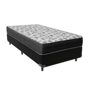Cama Box Solteiro Preto Ortobom Colchão Iso100 D33