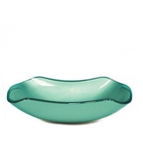 Cuba de Vidro Retangular Abaulada 45cm Verde