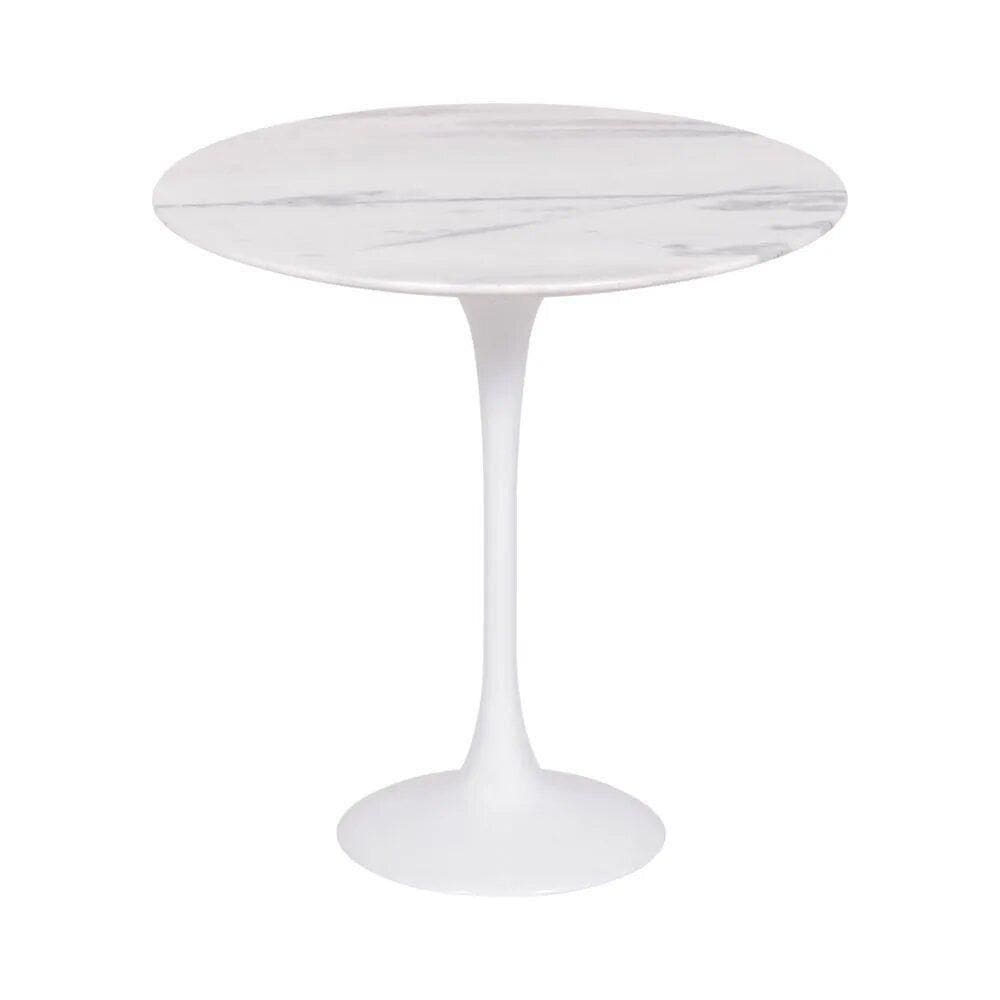Mesa Saarinen Lateral Espírito Santo 42cm - Base Branca