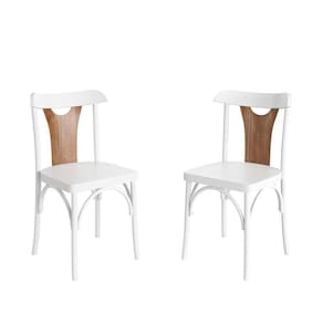 Conjunto 2 Cadeiras De Madeira Maciça Apaixone Y Branco