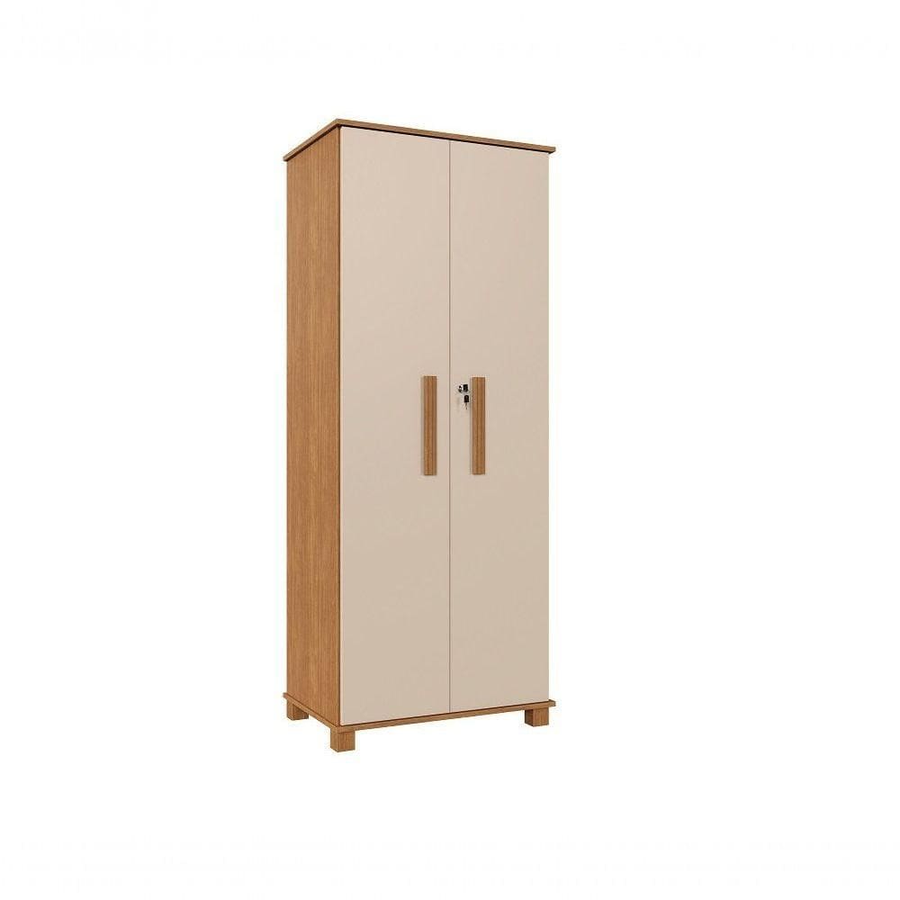 Multiuso Armário Dallas Duas Portas Com Chave Camas Fenix cinamomo-off White