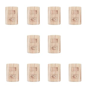 Conjunto de 10 Interruptores de 1 Tecla Simples e Tomada 2p+t 20A , Modular, com Placa 4x2 e Suporte Bege