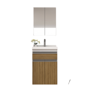 Gabinete de Banheiro 50cm com Lavatório e Armário Ref 501 Branco/Itapuã