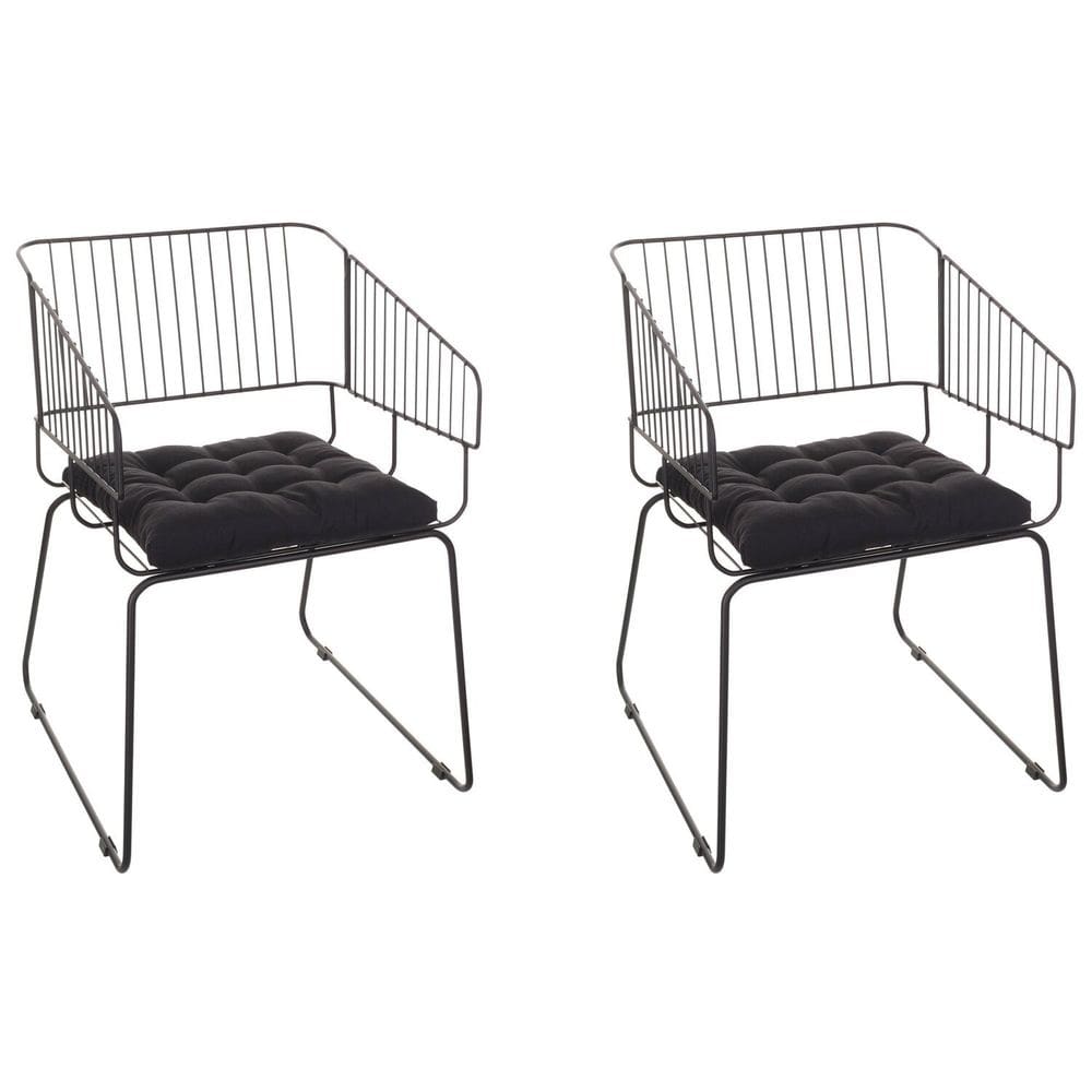 Conjunto com 2 Cadeiras para Sala de Estar Texas Preto