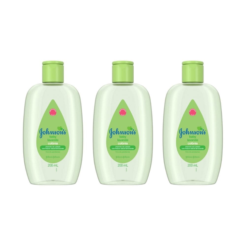 Colonia Johnsons Baby 200ml Lavanda - Kit C/ 3un