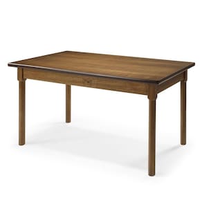Mesa Retangular 6 Lugares Em Madeira Maciça Mv Outlet Castanho