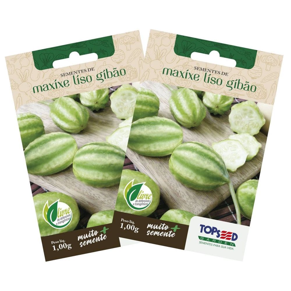2X Sementes de Maxixe Liso Gibão TOPSEED