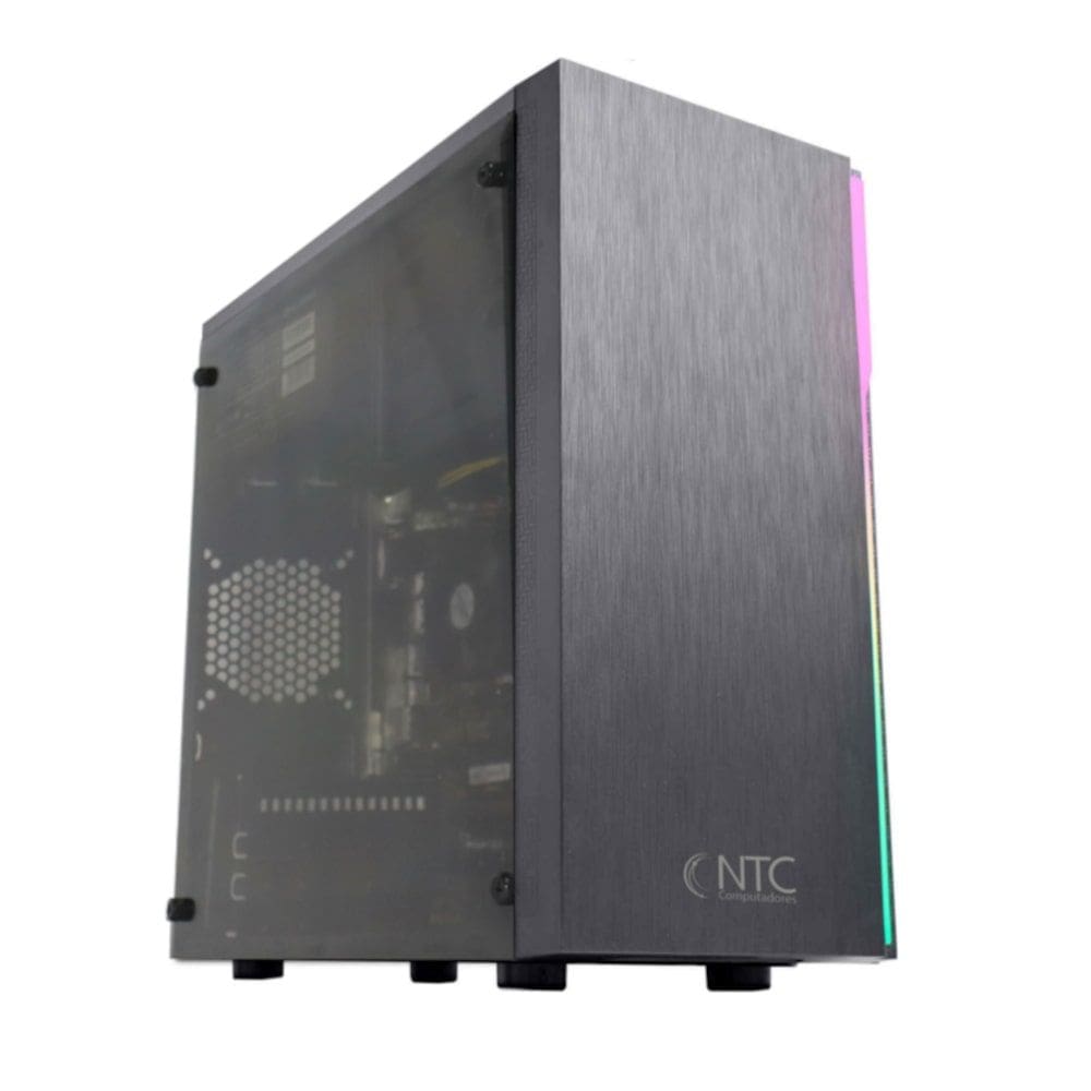 Gabinete Gamer Barra De Led RGB Lateral Acrílico Com Fonte 300W