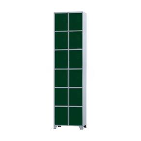 Armário Roupeiro De Aço 12 Portas Para Vestiário Academia Locker Verde Escuro com Chave