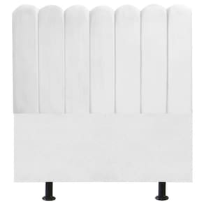 Cabeceira Nuvem Cama Box Casal 140 Cm Alanis Suede Branco