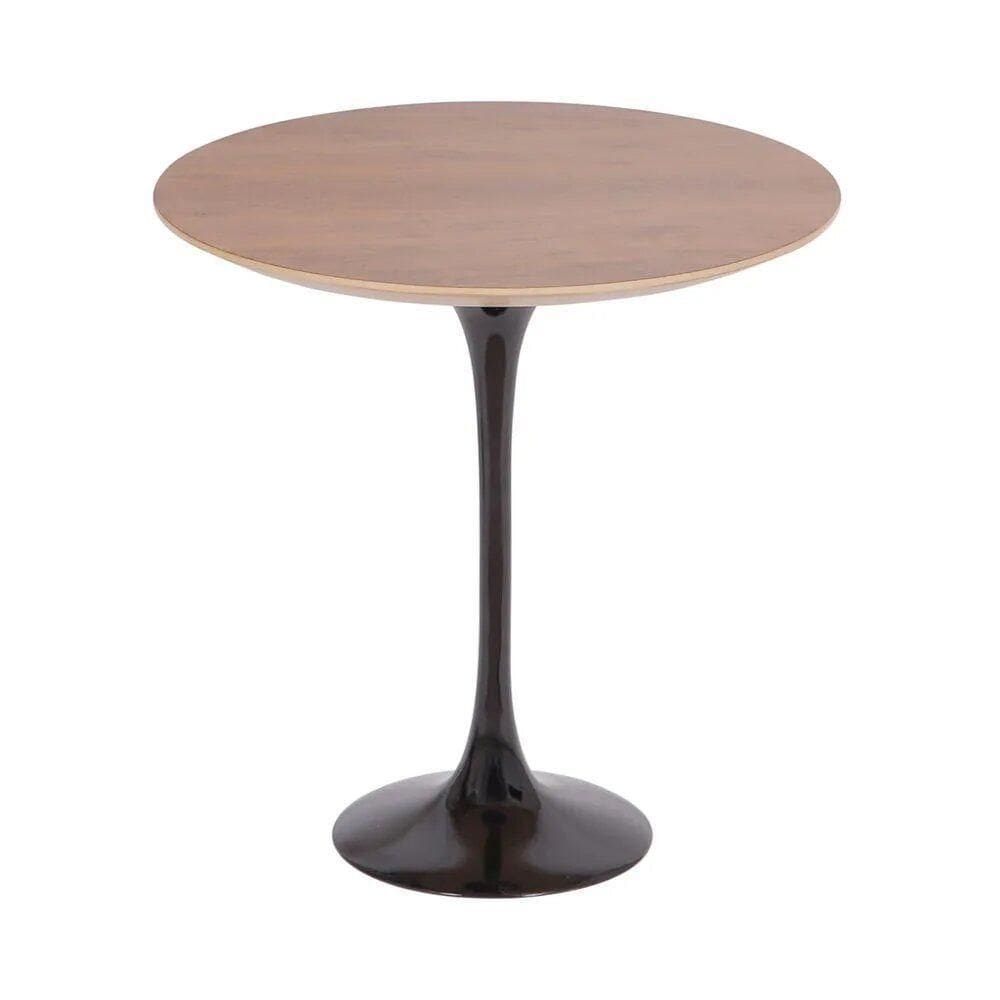 Mesa Saarinen Lateral Imbuia 42cm - Base Preta