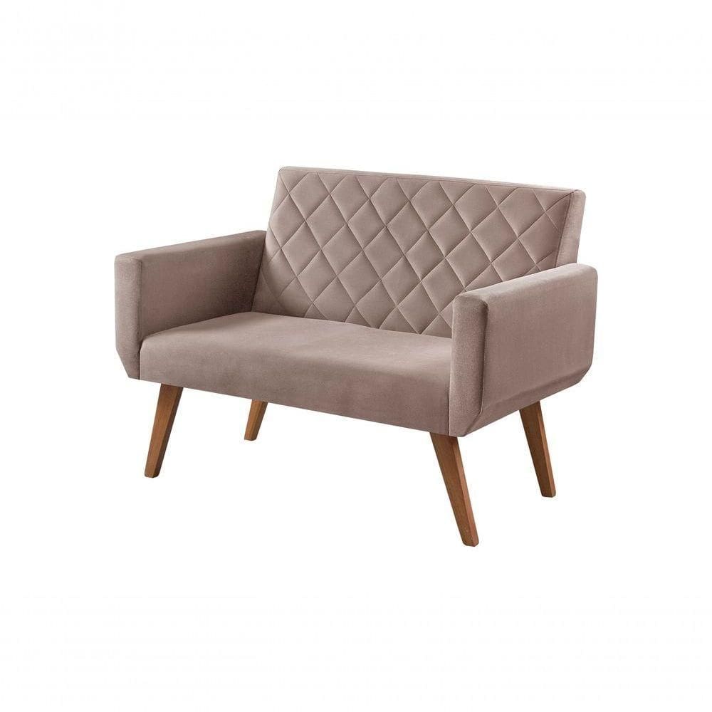 Poltrona Namoradeira 2 Lugares Anabelle Unidecor Cappuccino