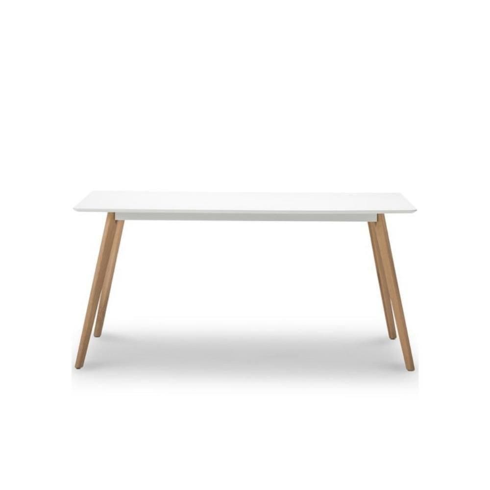 Mesa Retangular Em Mdf Eames Charles Eiffel - Branco Branco