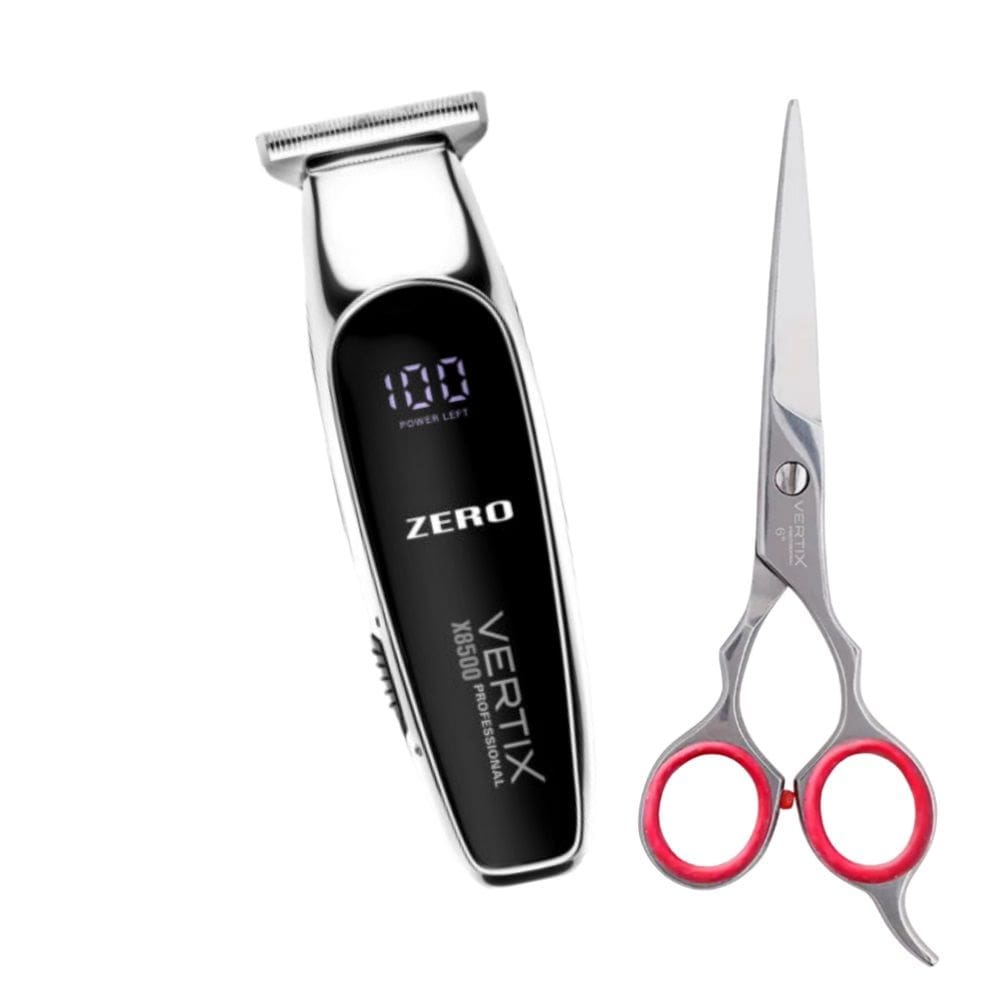 Máquina Acabamento X8500 Zero Gap +Tesoura Navalha 6” Vertix