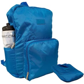 Mochila Escolar Viagem Bolsa Academia Unissex Dobrável Azul CBRN18215