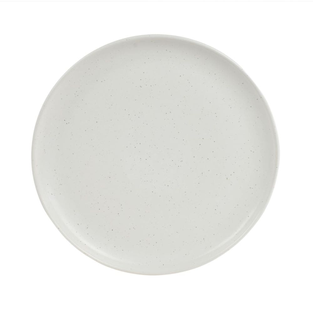 Prato Sobremesa De Cerâmica Branco 23,5 Cm D0989