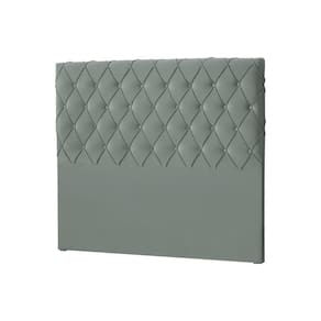 Cabeceira Cama Casal Queen Estofada Capitonê Box Chicago 160Cm Veludo Cinza - Cor: Preto