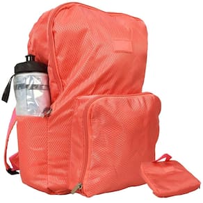 Mochila Escolar Viagem Bolsa Academia Unissex Dobrável Salmon CBRN18253