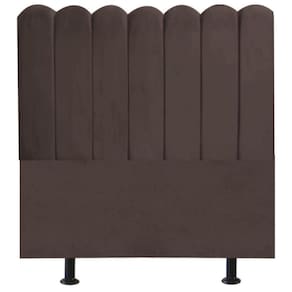 Cabeceira Nuvem Cama Box Casal 140 Cm Alanis Suede Marrom