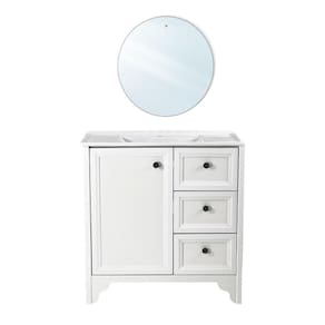 Gabinete Armário Banheiro Ditália C/pia+espelho Bn-05 Cor:branco Branco