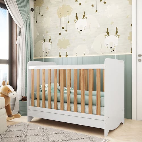 imagem-Berço Mini Cama Ben Móveis Peroba - Branco