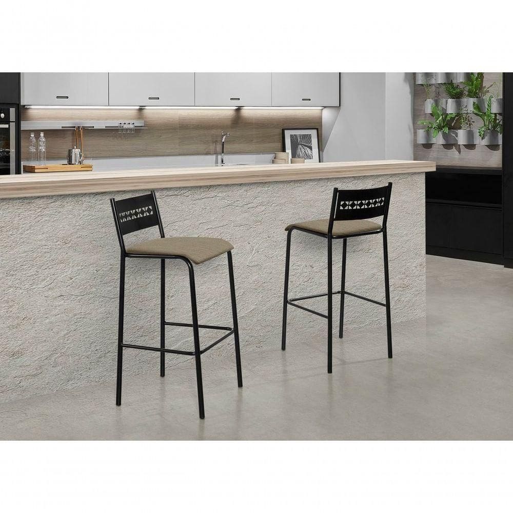 Conjunto 2 Banquetas Titanium Preto