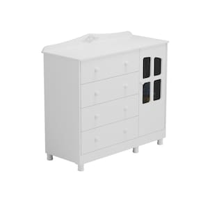 Comoda Bebe Moveis Peroba Provençal Elo 04 gav 01 pt MDF