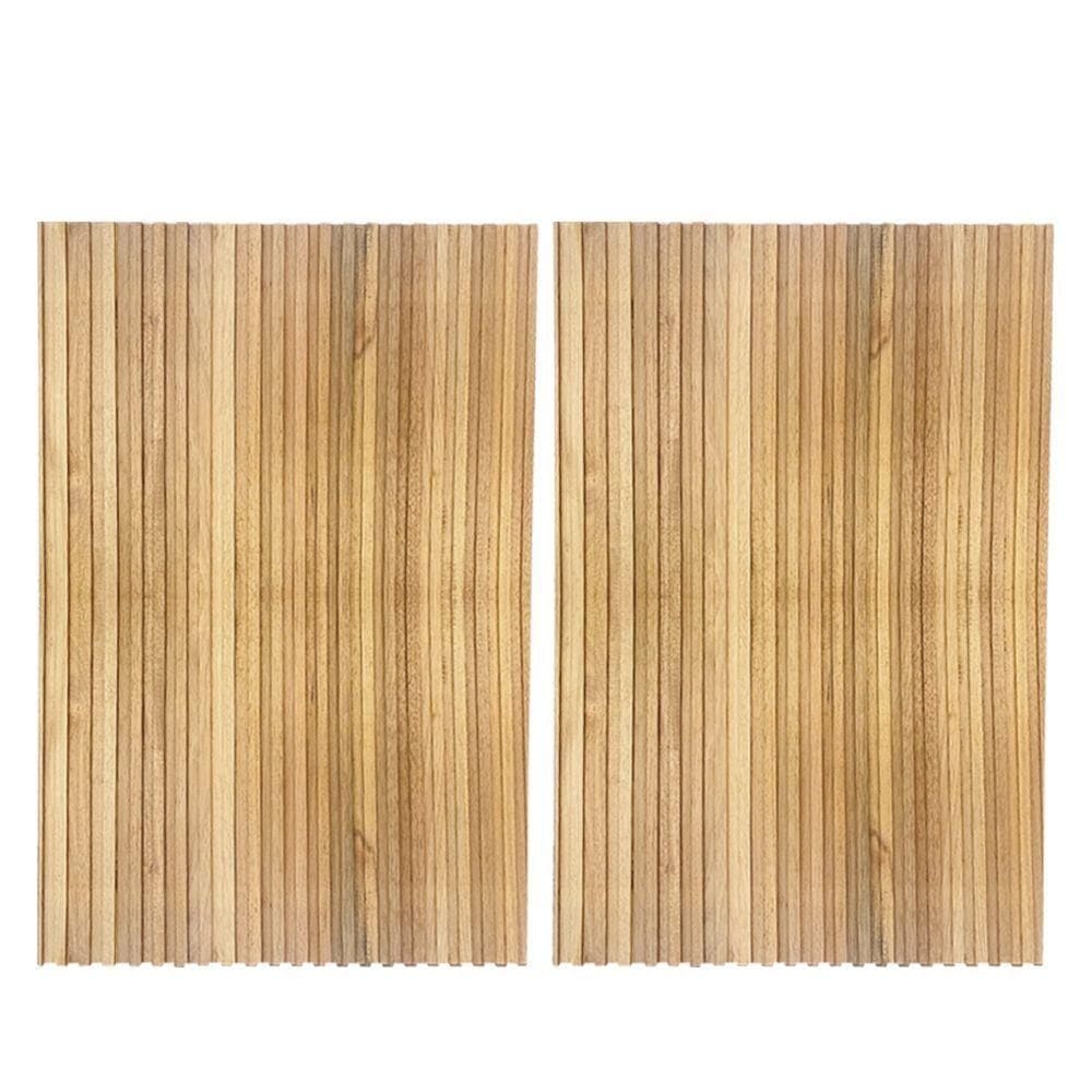 Cabeceira Esmeralda Madeira Maciça Ripada 200cm Para Cama King Size Marrom