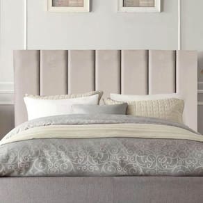 Cabeceira Estofada Cama Solteiro 100 Cm Sophia Carla Linho bege