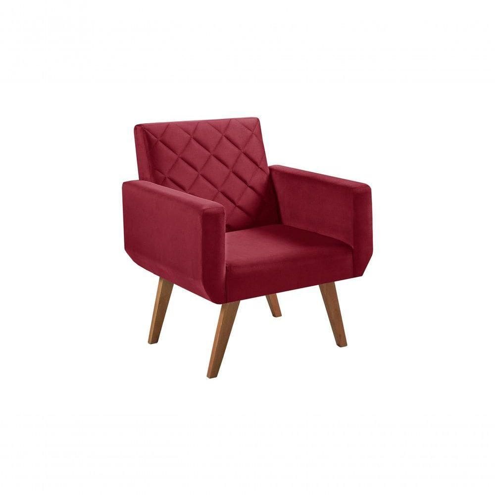 Poltrona 1 Lugar Braço Anabelle Unidecor Bordô