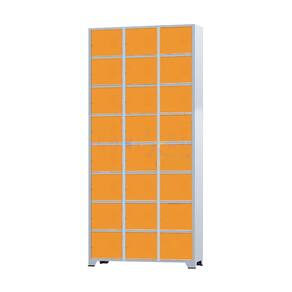 Armário Roupeiro De Aço 24 Portas Para Vestiário Academia Locker Laranja com Chave