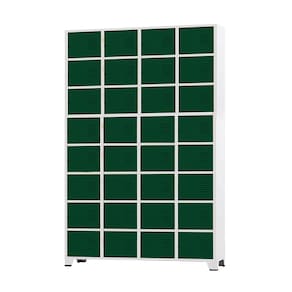 Armário Roupeiro De Aço Para Vestiário 32 Portas Locker Verde Escuro com Chave