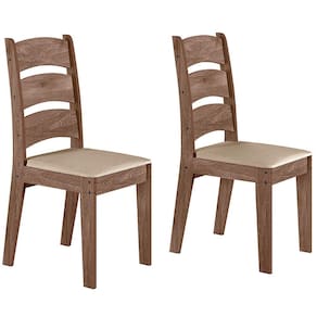 Conjunto Com 02 Cadeiras De Jantar Mali Amêndoa 51C