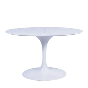 Base Mesa Saarinen Tulip Jantar Oval Pequena - Branca