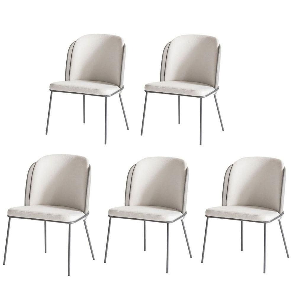 Kit 5 Cadeiras Tay Para Sala De Jantar Ou área Gourmet-tecido Costas Linho 60-frente Linho 22