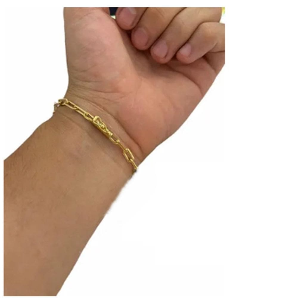 Pulseira 5mm Banhado A Ouro joia Maciça